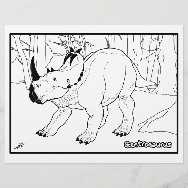 Centrosaurus - Farbseite. (Vorderseite)