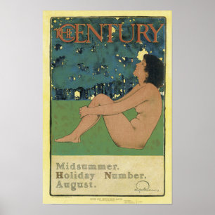 Centrum Midsommer August, Maxfield Parrish Poster
