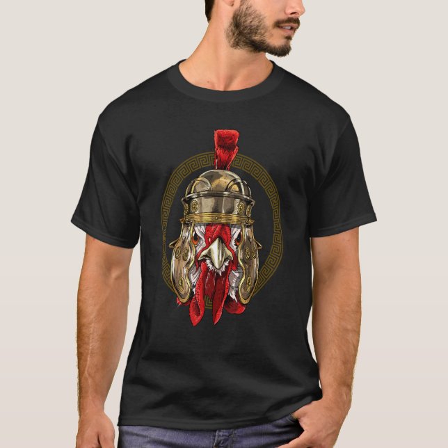 Centurion Hühnchen des antiken Rom Roman Tier Chi T-Shirt (Vorderseite)
