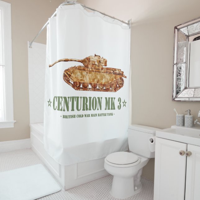 Centurion MK 3 Tank British MBT Kalter Krieg Duschvorhang (Beispiel)