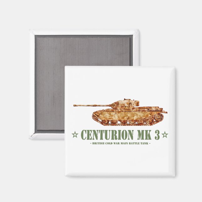Centurion MK 3 Tank British MBT Kalter Krieg Magnet (Vorderseite/Rückseite)