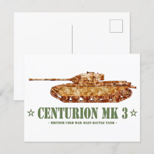 Centurion MK 3 Tank British MBT Kalter Krieg Postkarte