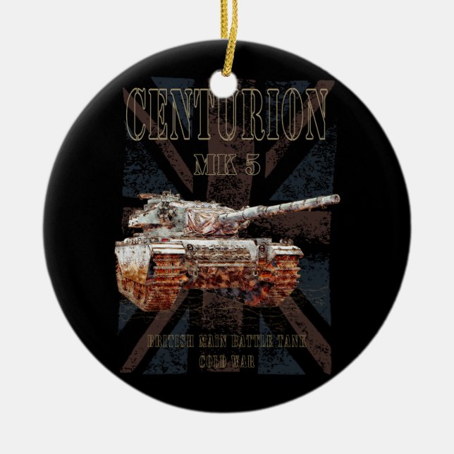 Centurion MK 5 MBT British Main Battle Tank Keramik Ornament (Vorne)