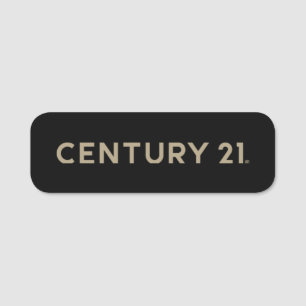 Century 21 Name Tag - Schwarzes Gold Namensschild