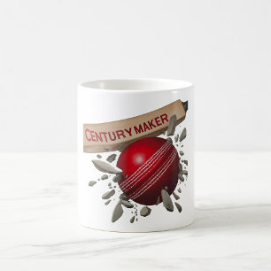 Century Maker Cricket Bat and Ball Sports Kaffeetasse