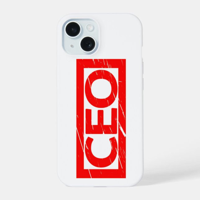 CEO-Briefmarke iPhone 15 Hülle (Rückseite)