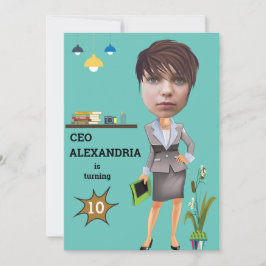 CEO BusinessFRAMAN Foto Sensational FUN Geburtstag Einladung