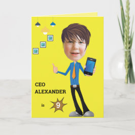 CEO Businessman BOY Foto Sensational FUN BirthdaY Karte