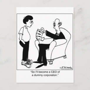 CEO einer Dummy Corp Postkarte