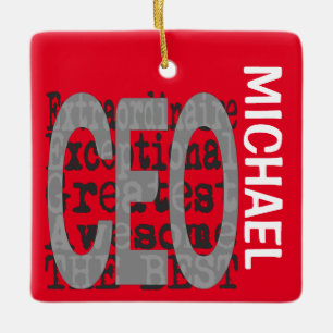 CEO Extraordinaire CUSTOM Keramikornament