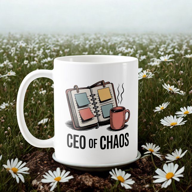CEO of Chaos | Motherhood Multitasking Humor   Kaffeetasse (Von Creator hochgeladen)