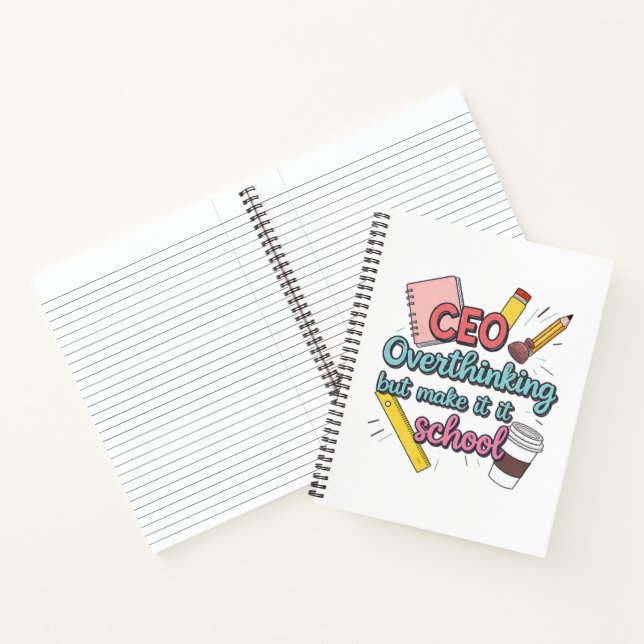 CEO von Overthinking But Make It School - Zurück i Notizbuch (Innenseite)