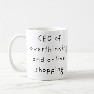 CEO von Überanalysieren Lustiger Keramik-Kaffeebec Kaffeetasse