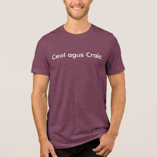Ceol agus Craic – Irische Musik & Spaß T‑Shirt / S Tri-Blend Shirt