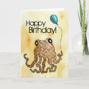 Cephalopod Geburtstag Karte