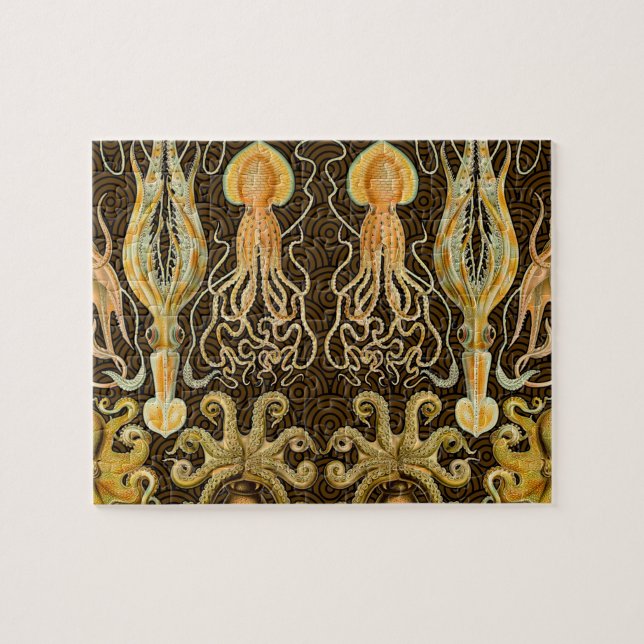 Cephalopod Octopus Tintenfisch Meeresnatur Puzzle (Horizontal)