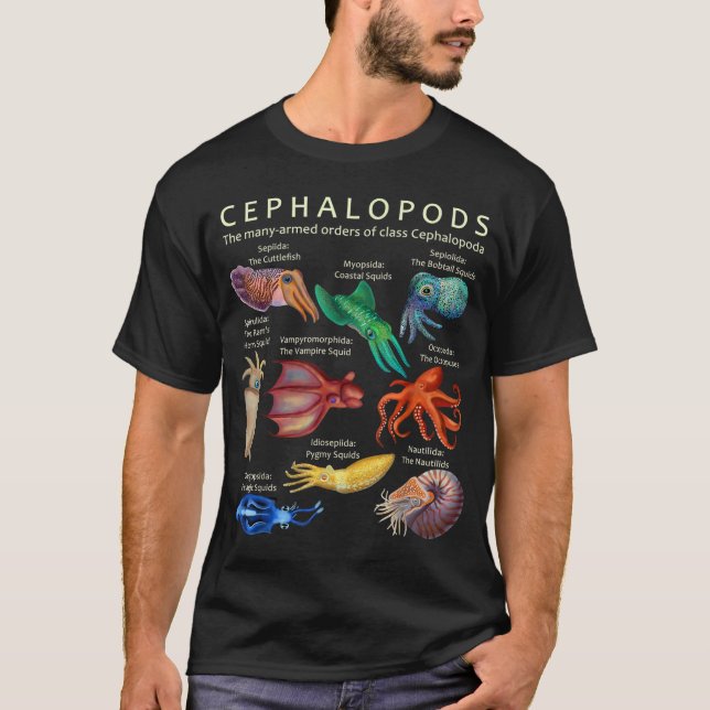 Cephalopod Octopus Tintenfisch Tintenfische T-Shirt (Vorderseite)
