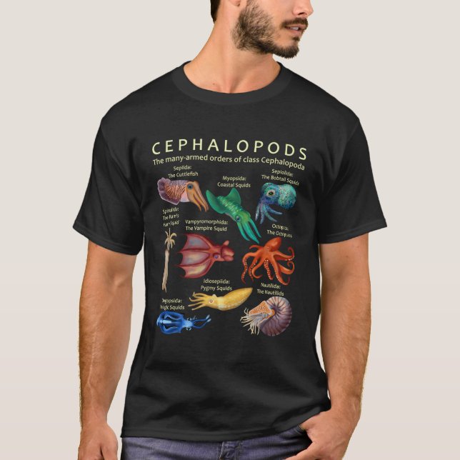 Cephalopod Octopus Tintenfisch Tintenfische und Na T-Shirt (Vorderseite)
