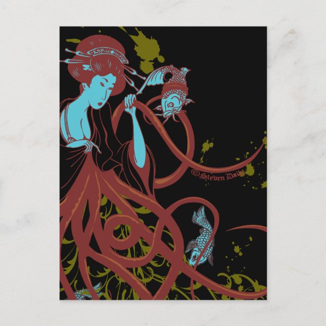 Cephalopod Sushi Postkarte (Vorderseite)