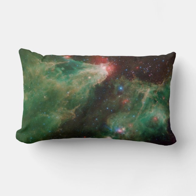 Cepheus B und C Grüner Nebel Lendenkissen (Vorderseite)