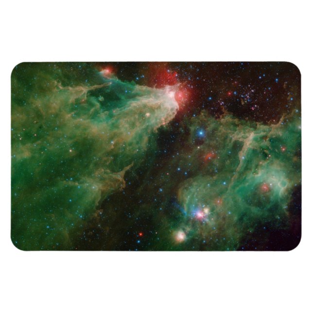 Cepheus B und C Grüner Nebel Magnet (Horizontal)