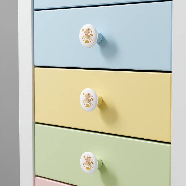 Ceramic Drawer Pull - Performing Circus Pony Keramikknauf (Von Creator hochgeladen)