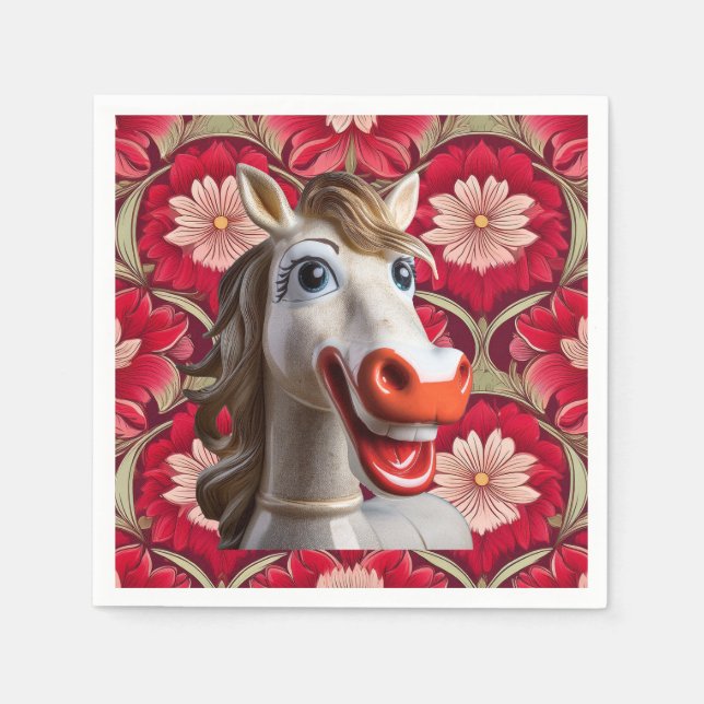 ceramic horse napkin serviette (Vorderseite)