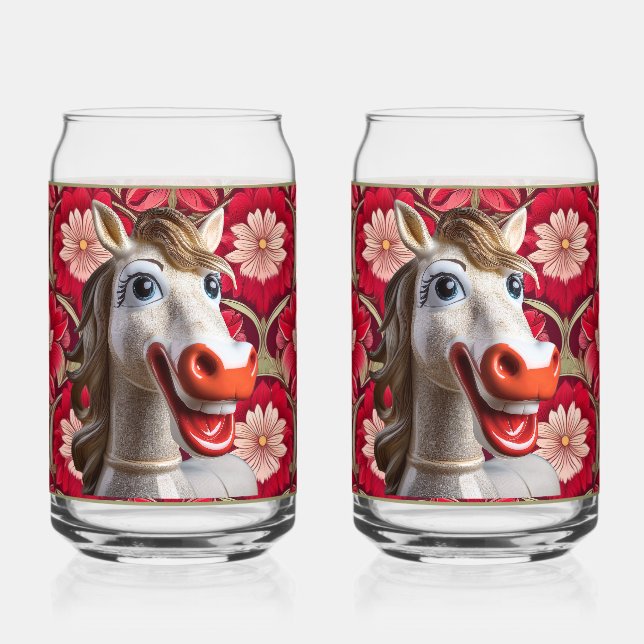 Ceramic Horse Soda Glass Dosenglas (Vorderseite)