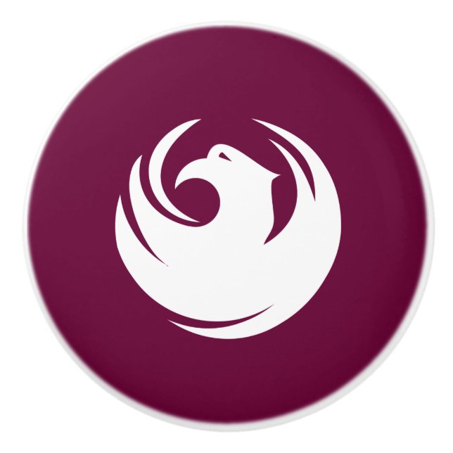 Ceramic knob pull with flag of Phoenix City Keramikknauf (Vorderseite)