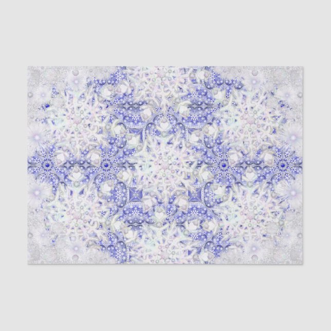 Ceramic lace blue of Greece & snowflake Seidenpapier (Vorderseite)