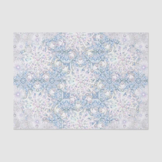 Ceramic lace light blue & snowflake seidenpapier (Vorderseite)