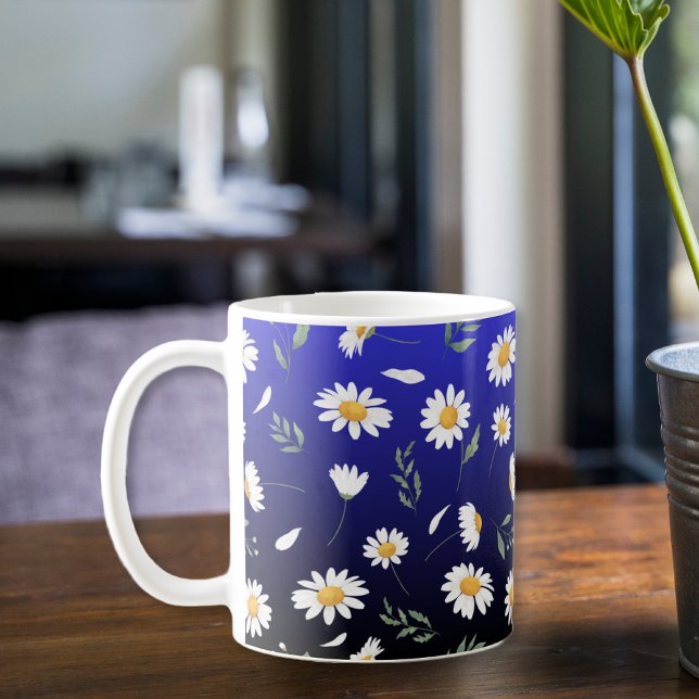 Ceramic mug, Daisy coffee mug, tea cup Kaffeetasse (Von Creator hochgeladen)
