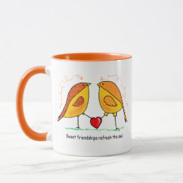 Ceramic Mug Sweet Friendship Birds Tasse