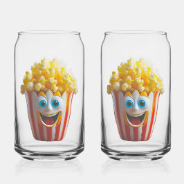 Ceramic Popcorn Face Soda Glass Dosenglas