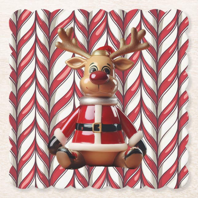 Ceramic Reindeer Coaster Untersetzer (Vorderseite)