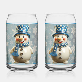 Ceramic Snowman Glass Dosenglas