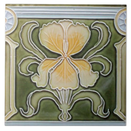 Ceramic Tile - Art Nouveau Iris Border Tile Fliese