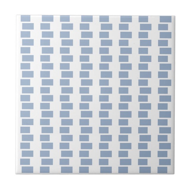 Ceramic Tile  Blue Stripe Square Fliese (Vorderseite)