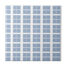 Ceramic Tile Blue & White Stripe Square Fliese