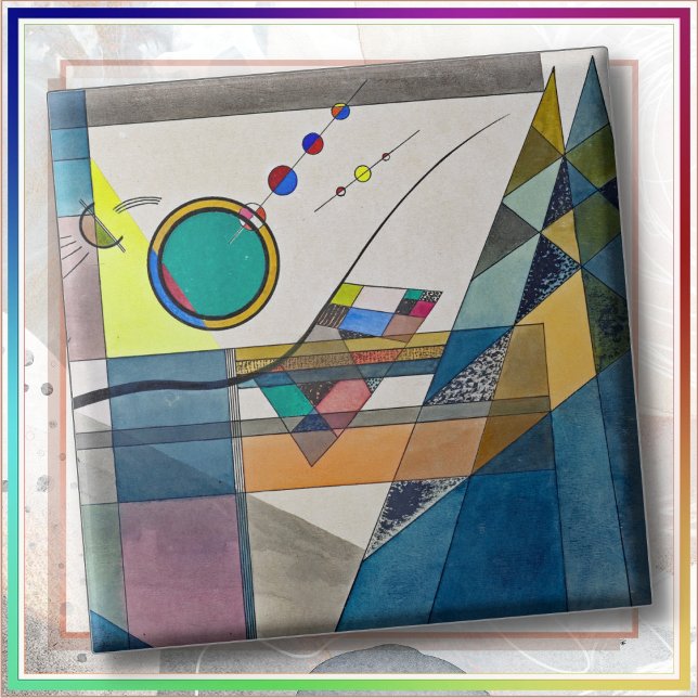 CERAMIC TILE - "Green" - Wassily Kandinsky Fliese (This Ceramic Tile features an abstract art image entitled "Green" by Kandinsky.)