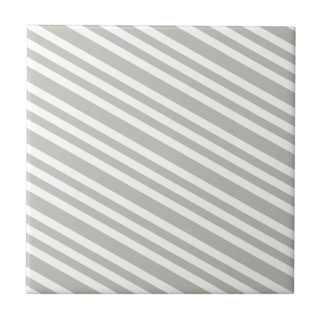 Ceramic Tile Grey & White Stripe Fliese (Vorderseite)