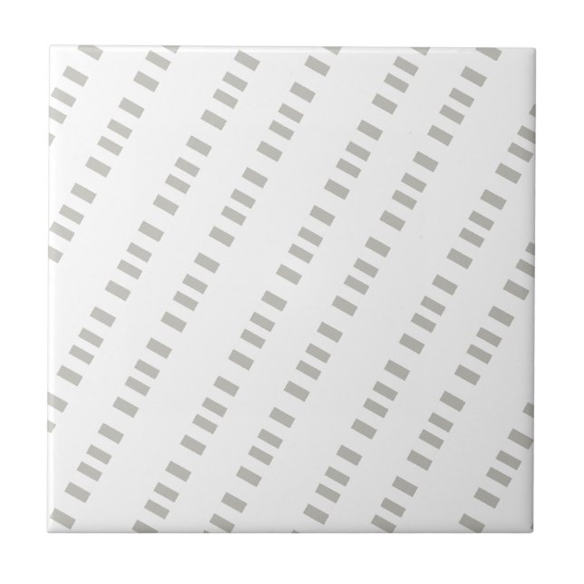Ceramic Tile Grey & White Stripe Fliese (Vorderseite)