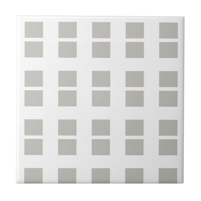 Ceramic Tile Grey & White Stripe Square Fliese (Vorderseite)