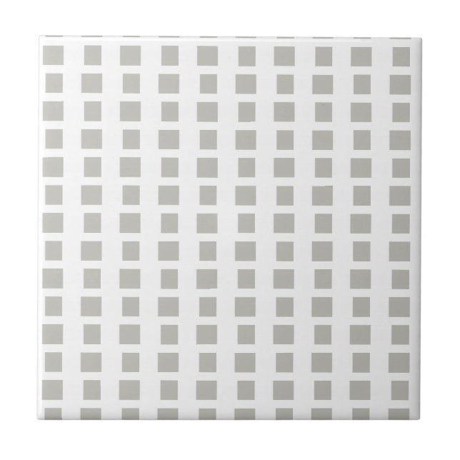 Ceramic Tile Grey & White Stripe Square Fliese (Vorderseite)