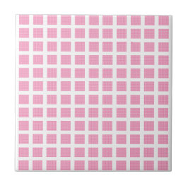 Ceramic Tile Pink Stripe Square Fliese