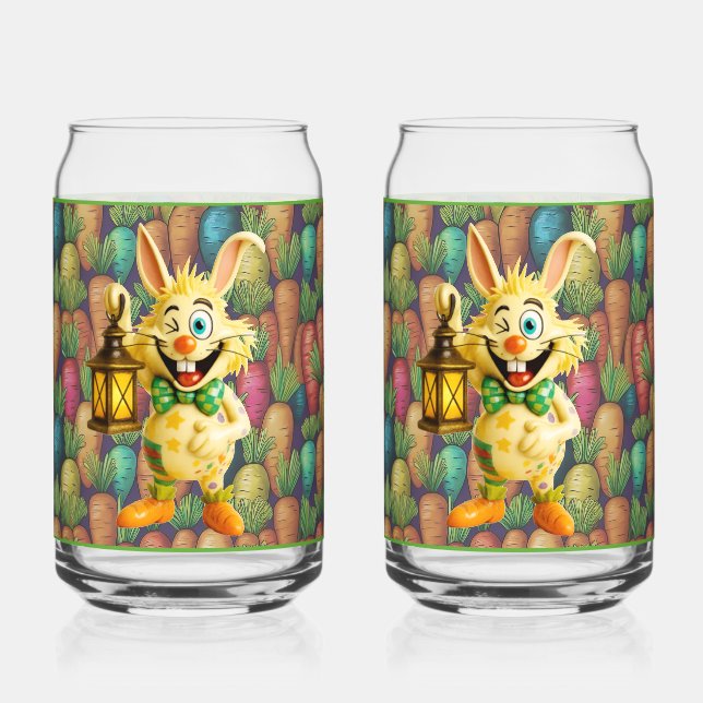 Ceramic Zany Rabbit Soda Glass Dosenglas (Vorderseite)