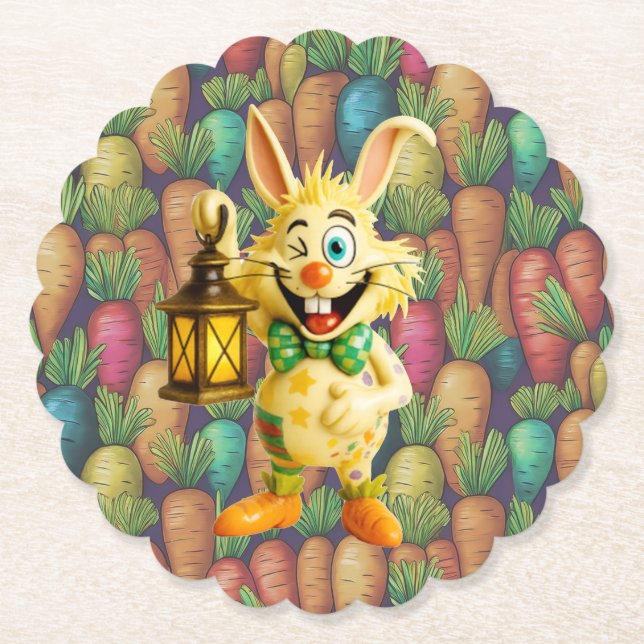 Ceramic Zany Rabbit Soda Glass Untersetzer (Vorderseite)