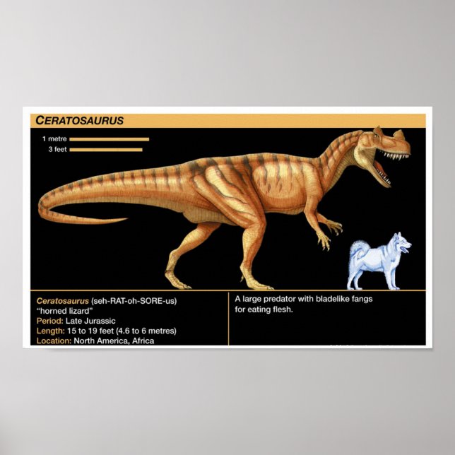 Ceratosaurus - Biology Jurassic Poster (Vorne)