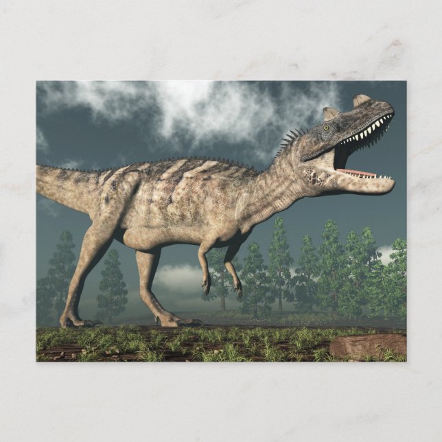 Ceratosaurus dinosaur - 3D rendern Postkarte (Vorderseite)