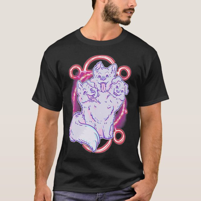 Cerberus 3 Headed Dog  Kawaii Pastel Goth Cute T-Shirt (Vorderseite)